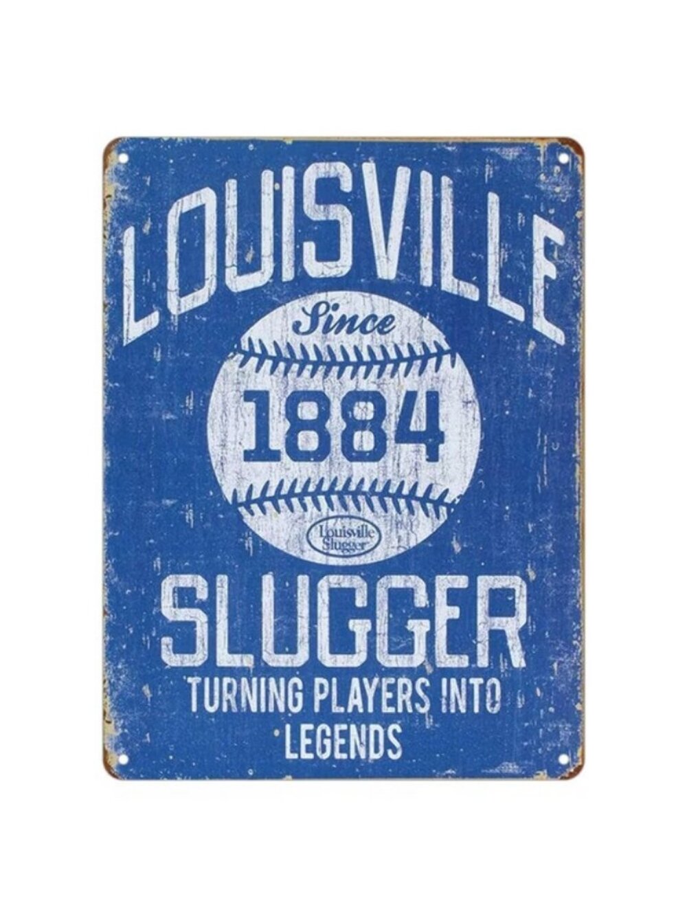 1884 Louisville Slugger Baseball Tin Metal Wall Art Sign 8x12